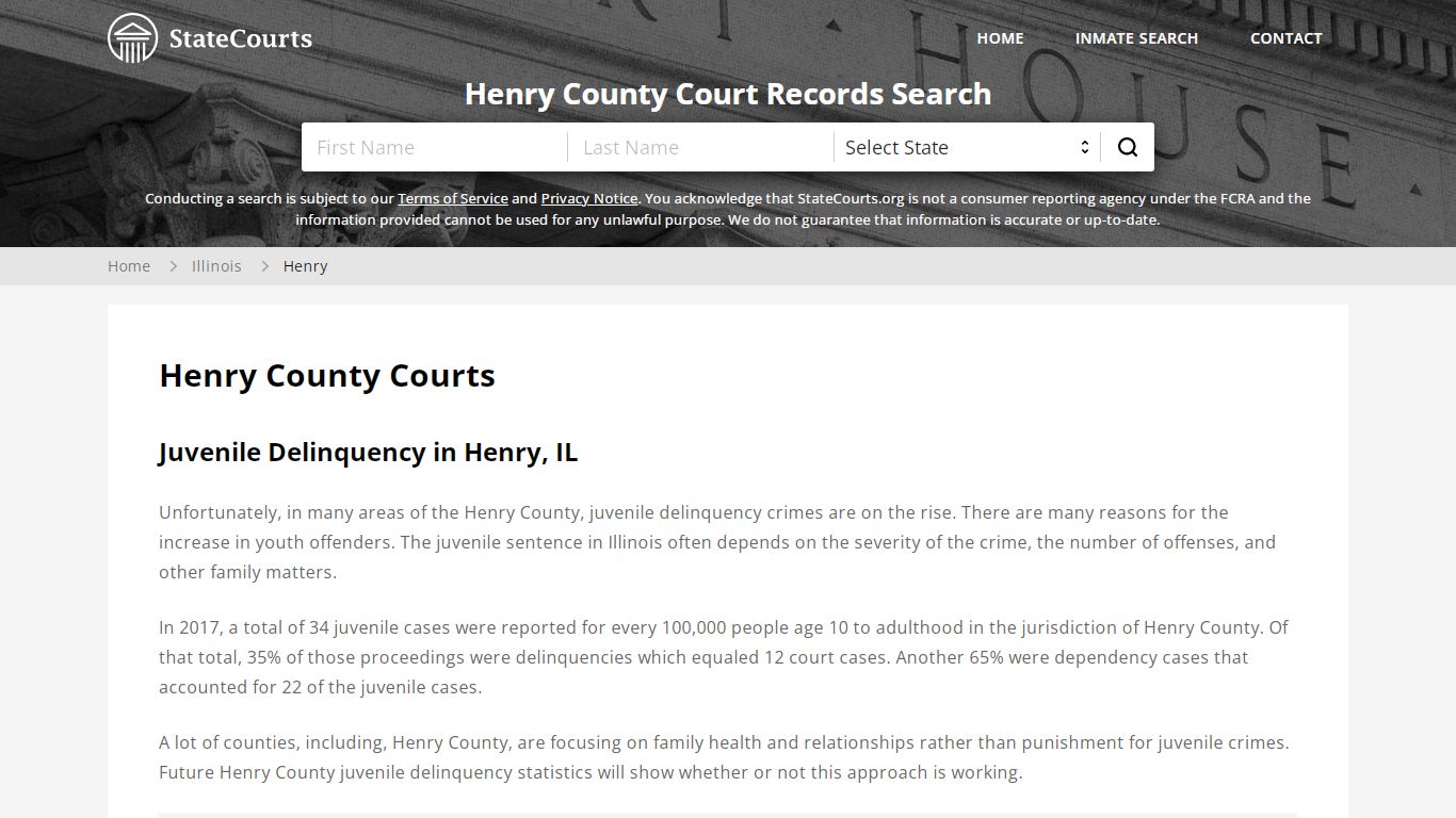 Henry County, IL Courts - Records & Cases - StateCourts